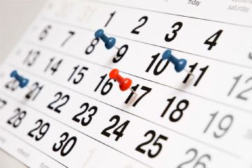 Calendario rappresentante i giorni del mese.